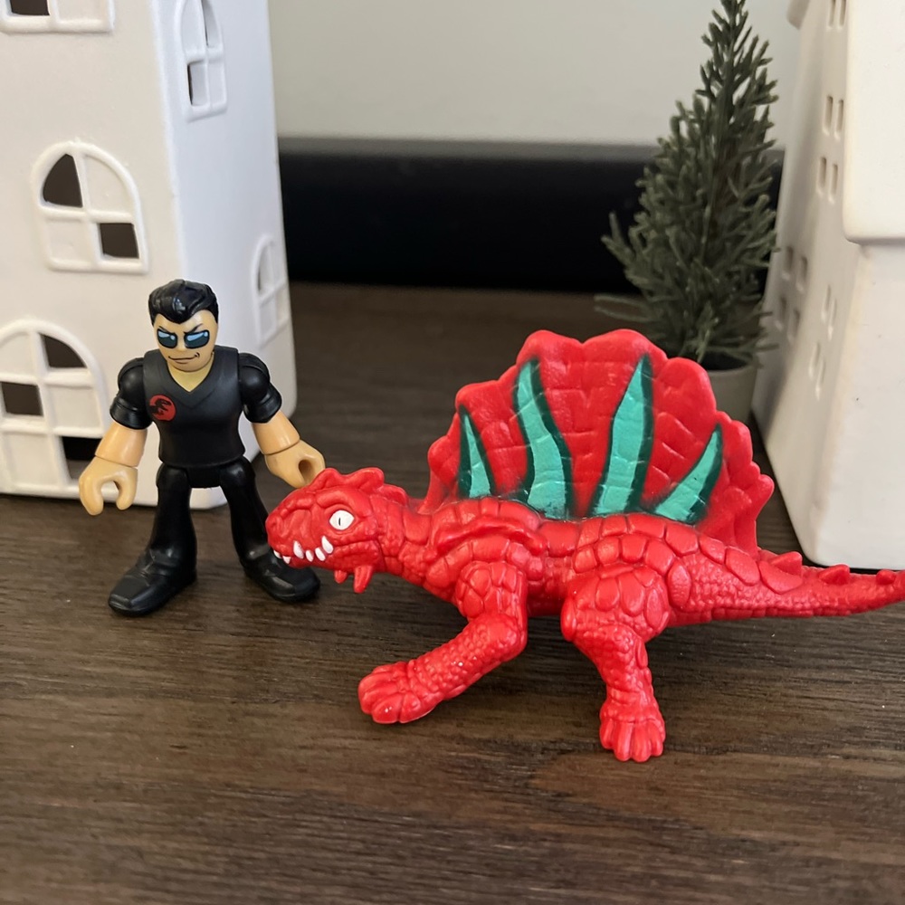 Imaginext Jurassic World Red Dimetrodon Figure Hasbro Fisher Price Dinosaur RARE